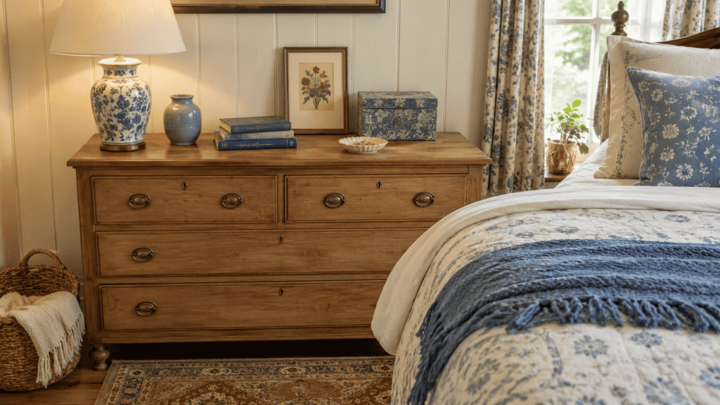 vintage wooden dresser